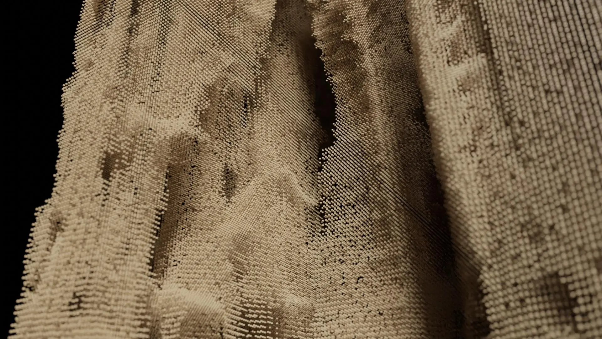 Microscopic texture generated through machine learning, translating wood's biological patterns into a digitally fabricated surface.